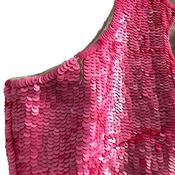Needle & Thread Sequin Motif Shift Dress Pink Size 8 - Picture 11 of 12